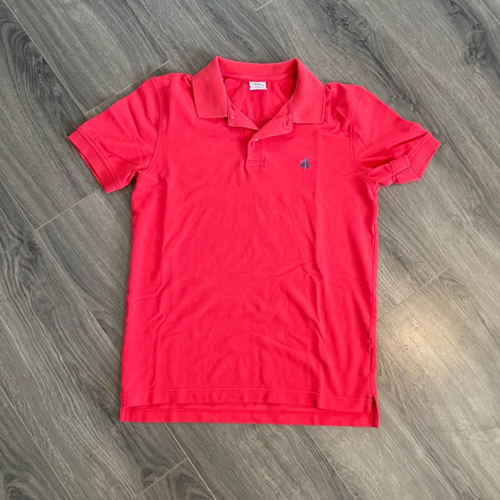 Brooks Brothers Polo Shirt Slim Fit Red Pink Men’s Size Medium